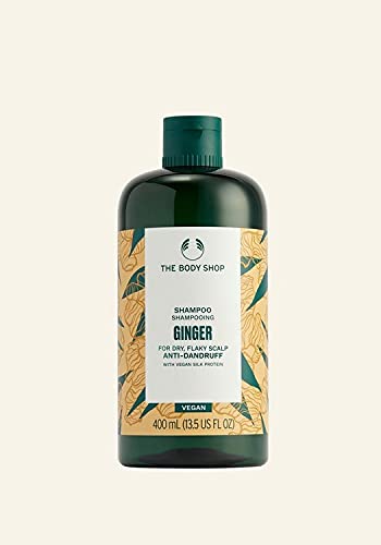 THE BODY SHOP Ginger Anti-dandruff Shampoo FOR DRY, FLAKY SCALPS VEGAN, 400 ML NEW OUTER DESIGN