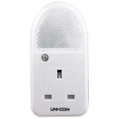 Plug-in Night Light with Socket Soft White - with Long Life LED's, Plug-Through Night Light