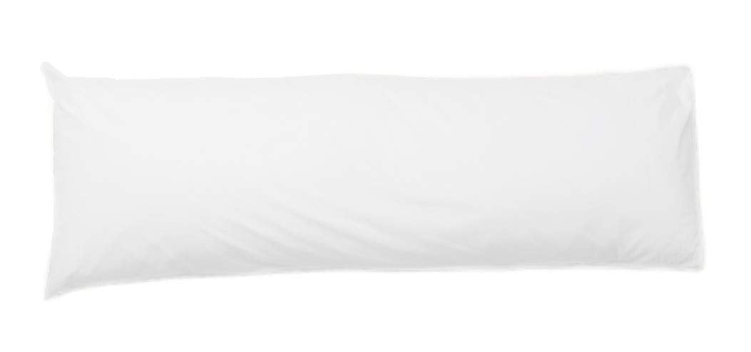 Comfy Nights Pollycotton Bolster Pillow Case Plain Dyed (4.6Ft (54 Inches), White)