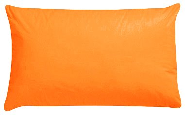 Luxury Polycotton Pair of Plain Pillowcase, 49cm x 74cm - Orange, Pack of 2