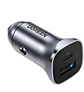 UGREEN 65W USB C Charger Plug 2-Port GaN Type C Fast Wall Power Adapter Compatible with Macbook Pro/Air, iPhone 13, iPad Air/Mini 6, Galaxy S22/S21, Pixel 6, Dell XPS, Asus Acer Laptop etc (White)