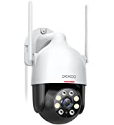 Security Camera Outdoor Floodlights, DEKCO CCTV Camera with Sound-Light Alarm, 1080P WiFi Home Security Camera Support Pan-Tilt 360° View, Motion Detection, 2-Way Audio, Color Night Vision, Waterproof