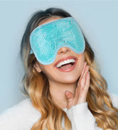 NEWGO Cooling Eye Mask Reusable Cold Eye Mask Hot Cold Therapy Gel Eye Mask for Puffy Eyes, Dark Circles, Dry Eyes, Migraine, Headache, Stress Relief, Sinus Pain - Light Blue