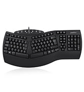 Perixx PERIDUO-212 Wired Mini Keyboard and Mouse Combo with 12 Multimedia Keys, Black, UK Layout
