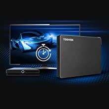 Toshiba 1TB Canvio Gaming Portable External Hard Drive, USB 3.2. Gen 1, for Play Station and Xbox, Black (HDTX110EK3AA)