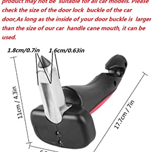 Car Cane Mobility Aid Standing Support Portable Grab Bar Assist Handle All-in-One Auto with Built in LED Flashlight Seatbelt Cutter and Window Breaker