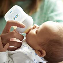 Philips Avent Natural New-born Feeding Bottle, 125 ml (Pack of 1), Transparent