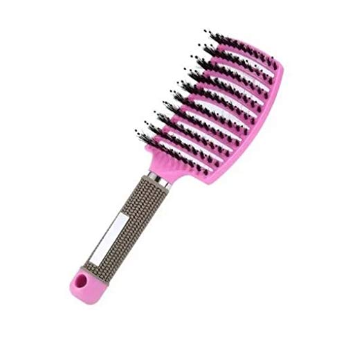 Detangling Nylon Bristle Brush, Single White Brush Anti-Static Detangler, Wet or Dry Use, Fast Blow Drying