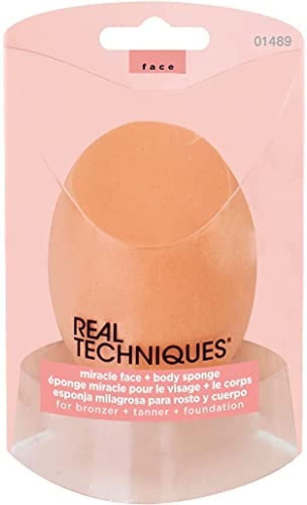 Real Techniques Miracle Face and Body Complexion Sponge for Makeup or self tanning (Packaging and Colour May Vary)