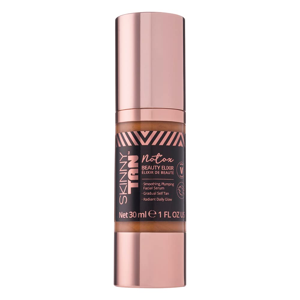 Skinny Tan Notox Beauty Elixir 30ml | Smoothing Face Elixir with Vitamin E and Gradual Tan Serum | Cruelty-Free & Vegan Skincare for Radiant Natural Glow