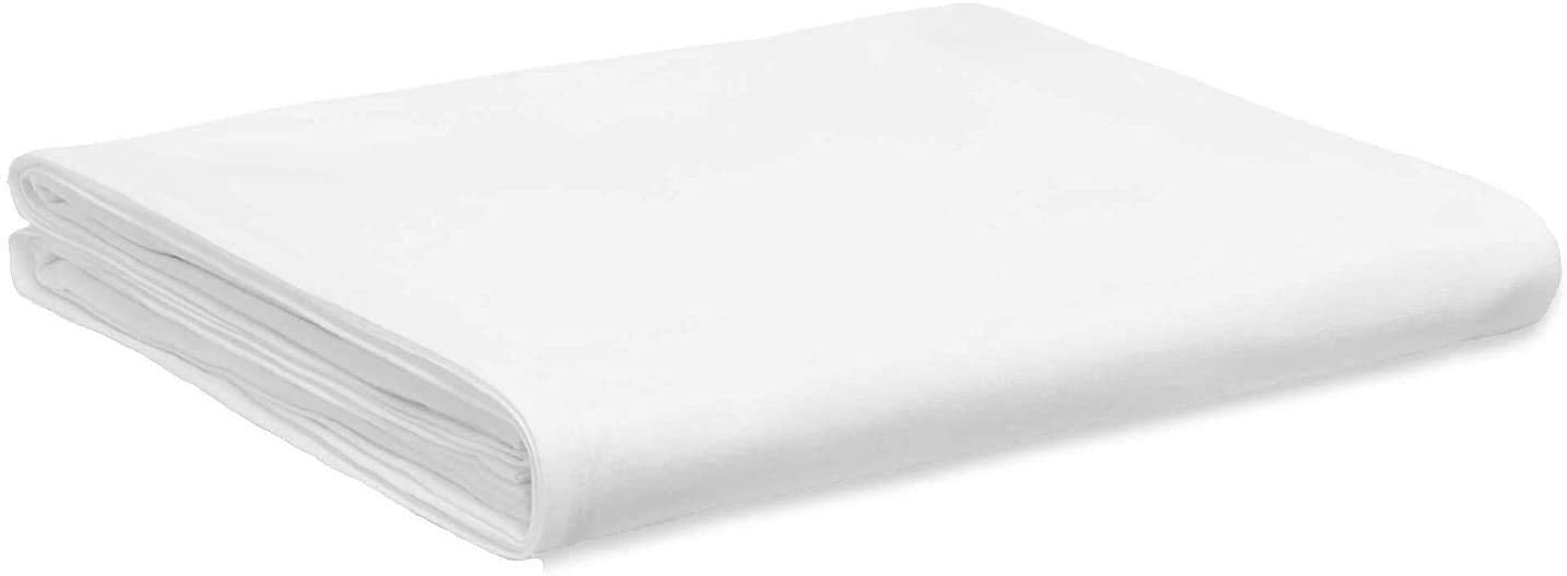 Linen Zone Egyptian Cotton 200 Thread Flat Bed Sheet, Super King - White