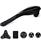 Back Massager, RENPHO Handheld Electric Massager Rechargeable Cordless Massager Percussion Full Body Deep Tissue Massager for Muscles, Neck, Shoulder, Back, Foot, Leg, Calf Relax, Black