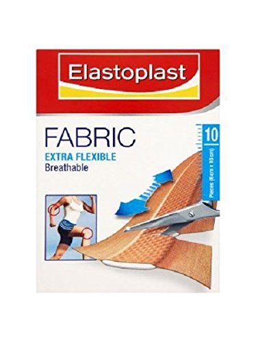 SIX PACKS of Elastoplast Fabric Extra Flexible Breathable 10 Pieces