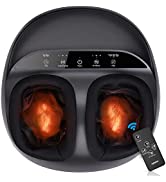 RENPHO Foot Massager with Heat, Shiatsu Foot Massage Machine, Deep Kneading for Relieve Pains from Plantar Fasciitis and Tired Feet - Remote Control (Black)