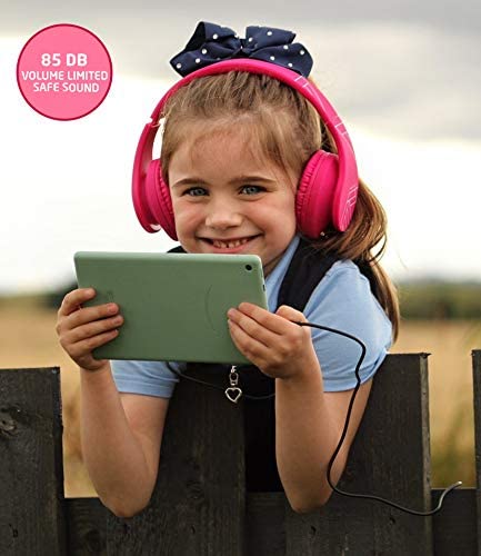 Kids Headphones, PowerLocus P2 Bluetooth Headphones for Kids with Volume Limit 85DB, Kids Wireless Headphones Over Ear with Microphone, Foldable, Carry Case, Micro SD/TF for iPhone/iPad/Laptop/PC/TV