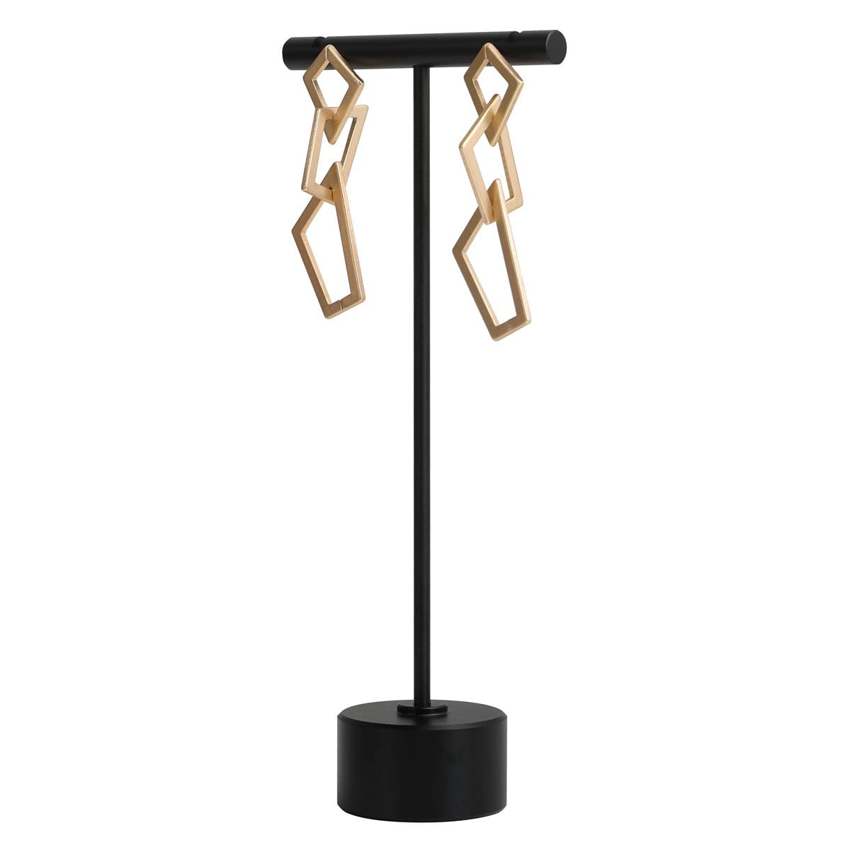 GemeShou Metal T bar Earrings Tree Organizer, Earring T Stand Retail Holder, Jewelry Photography Display for Show