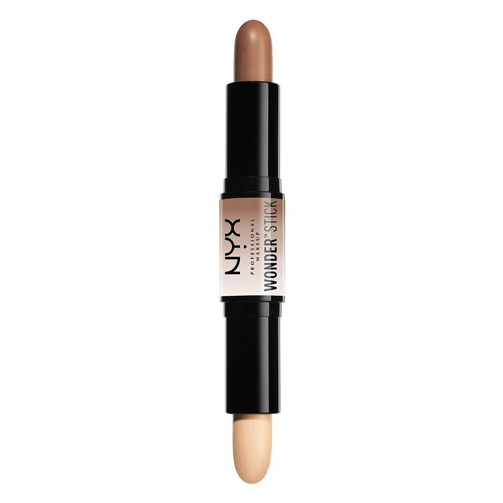 NYX Professional Makeup Wonderstick, Dual-ended, On-the-Go Highlight and Contour Stick, Creamy Texture, Shade: Light