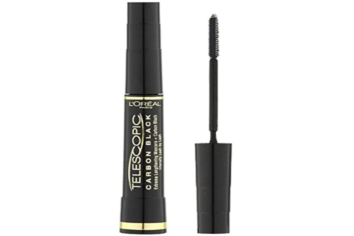 L'Oreal Paris Telescopic Mascara Extra Black, Precise Application for Up to 60 Percent Longer Looking Lashes