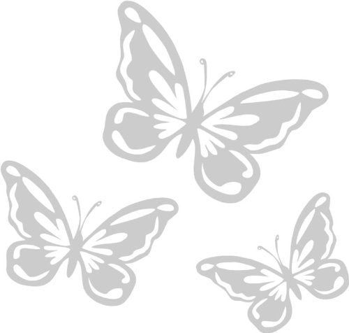Butterfly Etched Effect, Frosted Vinyl Window Stickers