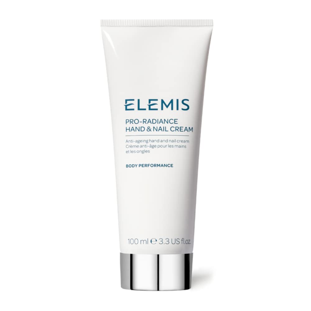 ELEMIS Pro-Radiance Hand and Nail Cream, Anti-Ageing Cream to Smooth and Nourish Hands, Luxurious Hand Cream with Milk Protein and Avelana Seed Oil, Hand and Cuticle Cream for Youthful Skin, 100ml