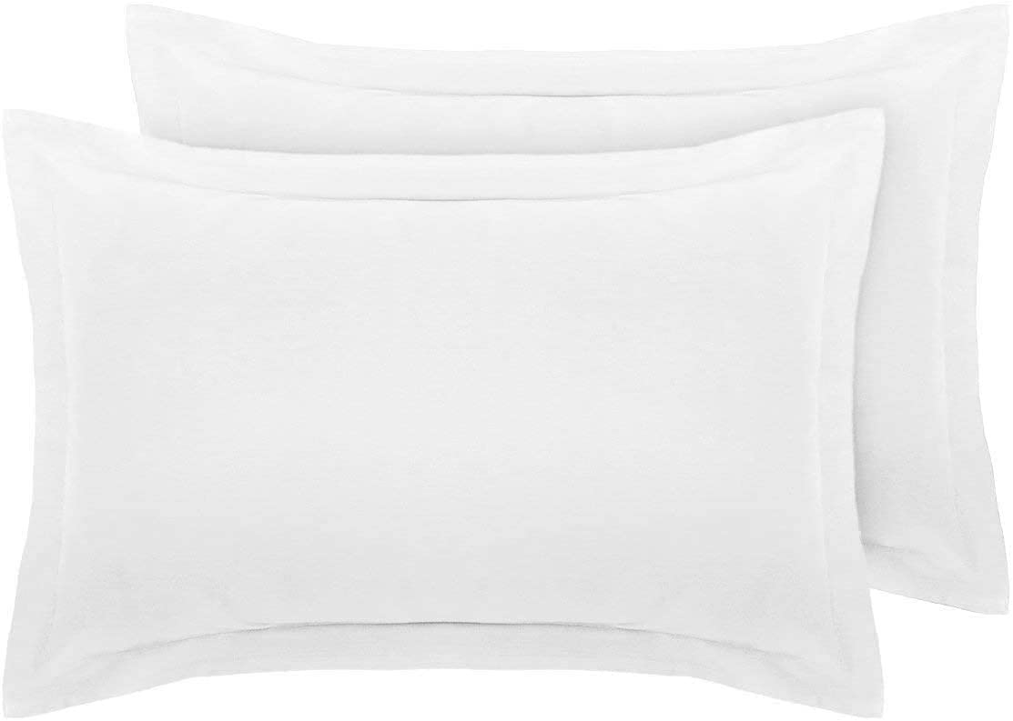 800 Thread Count - House Wife Pillow Cases - 100% Pure Egyptian Cotton Sateen Super Soft Hotel Quality Bedding, 2 House Wife Pillow Cases - White