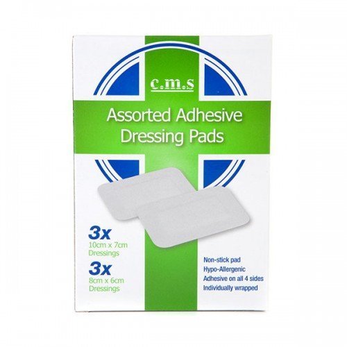 CMS Assorted Adhesive Wound Dressings, White