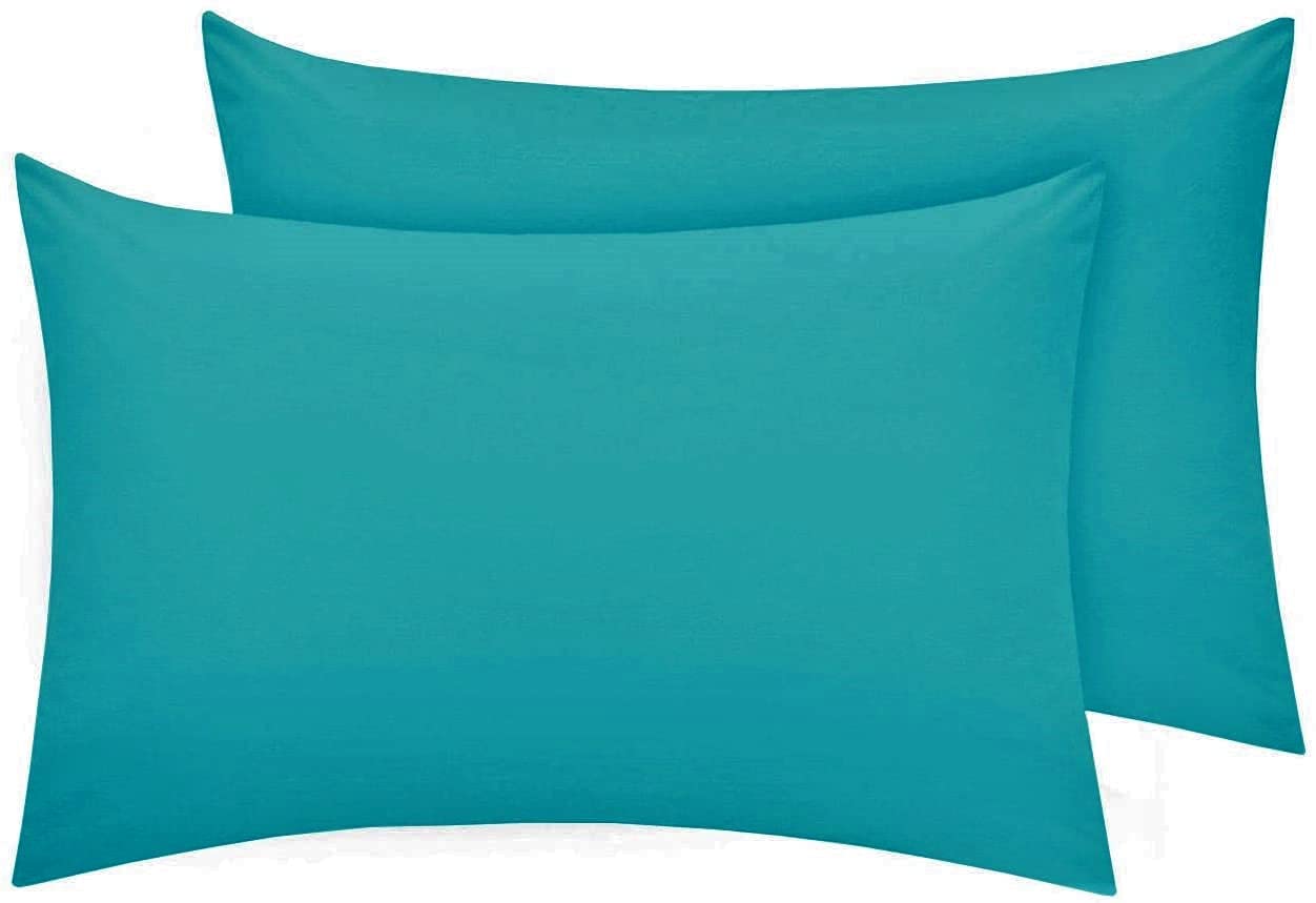 Linen Zone Easy Care 18 Colours, 2 Standard Pillow Cases - Teal