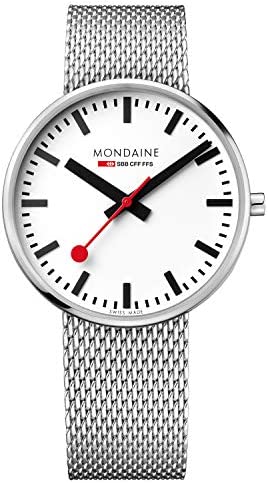 Mondaine Essence MS1.41120.RB Mens Watch 41mm - Official Swiss Railways Wrist Watch Black Renewable Material Strap 30m Waterproof Sustainable