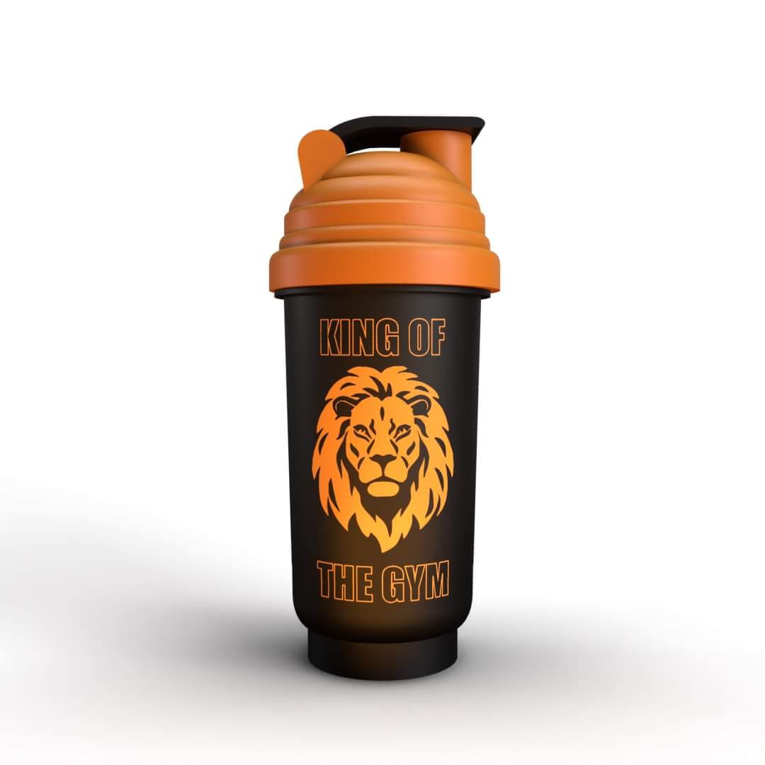 King of the Gym 600ml Protein Shaker with Leak Proof Lid, Mesh Filter-BPA Free and Dishwasher Safe