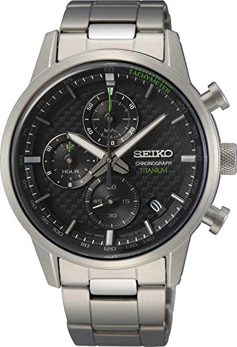 Seiko Men's Watch Quartz Titanium with Stainless Steel Strap