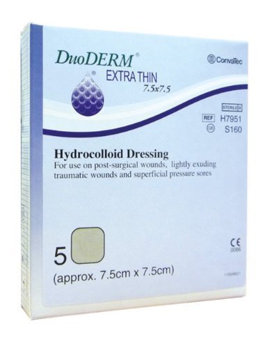 Duo-Derm Extra Thin Dressing 7.5cm X 7.5cm (5)