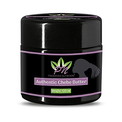 Chebe Hair Butter 120g Made with Organic Shea Butter, Natural Hair Oils & Chebe Powder | Hair Growth Retention Cream for Split Ends Afro Hair Butter Products for All Hair Types by Priddyfair Nutrition