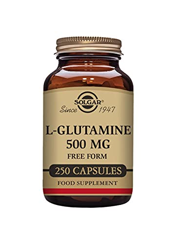 Solgar L-Glutamine 500 mg Vegetable Capsules - Pack of 250 - Fuel For Muscles - Supports An Active Healthy Lifestyle - Vegan and Gluten Free