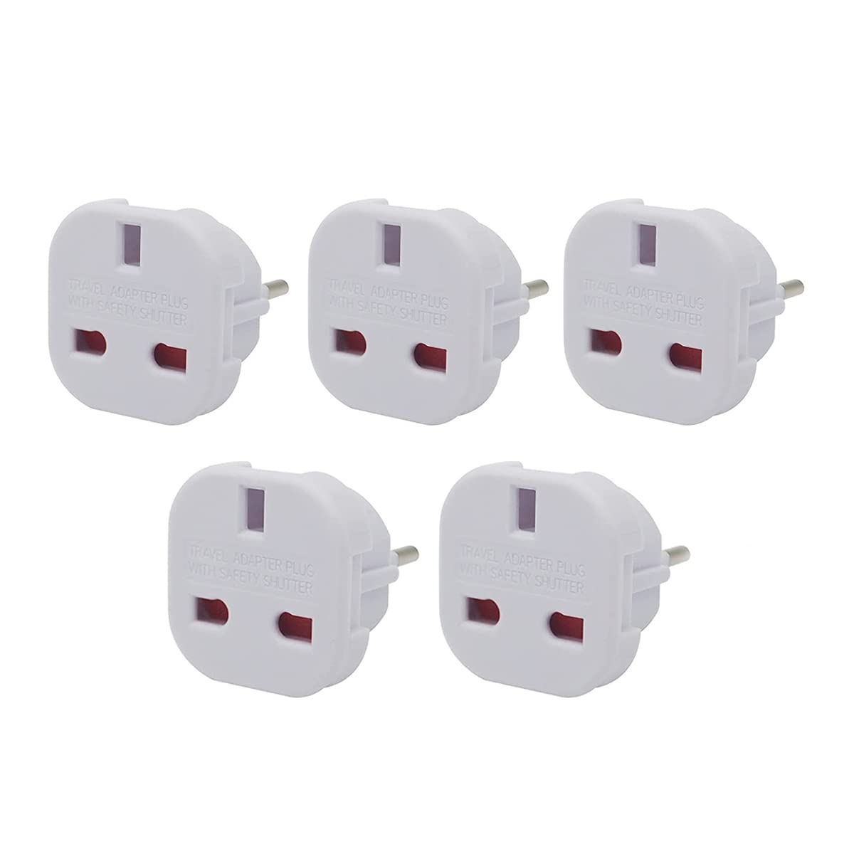 EU Travel Adapter UK to European Plug Adapter, Europe Converter Type C, E, F for Spain, France, Italy, Portugal, Germany, Netherlands, Greece, Poland, Turkey, Bulgaria and more