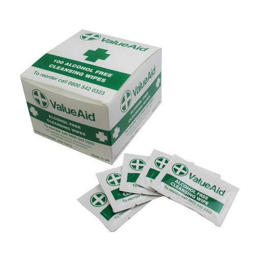 Value Aid Alcohol Free Moist Cleansing Wipes - Box of 100