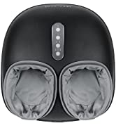 Medcursor Electric Shiatsu Foot Massager Machine with Soothing Heat, Deep Kneading Therapy for Foot Pain and Circulation, Multi-Level Settings & Air Compression, for Home or Office Use