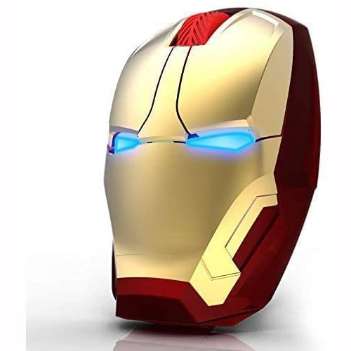 Iron Man Mouse, Ergonomic Wireless Mouse 2.4G Portable Mobile Computer Mouse with USB Nano Receiver for Notebook, PC, Laptop, Computer, MacBook, Responds up to 10m. (33 ft)