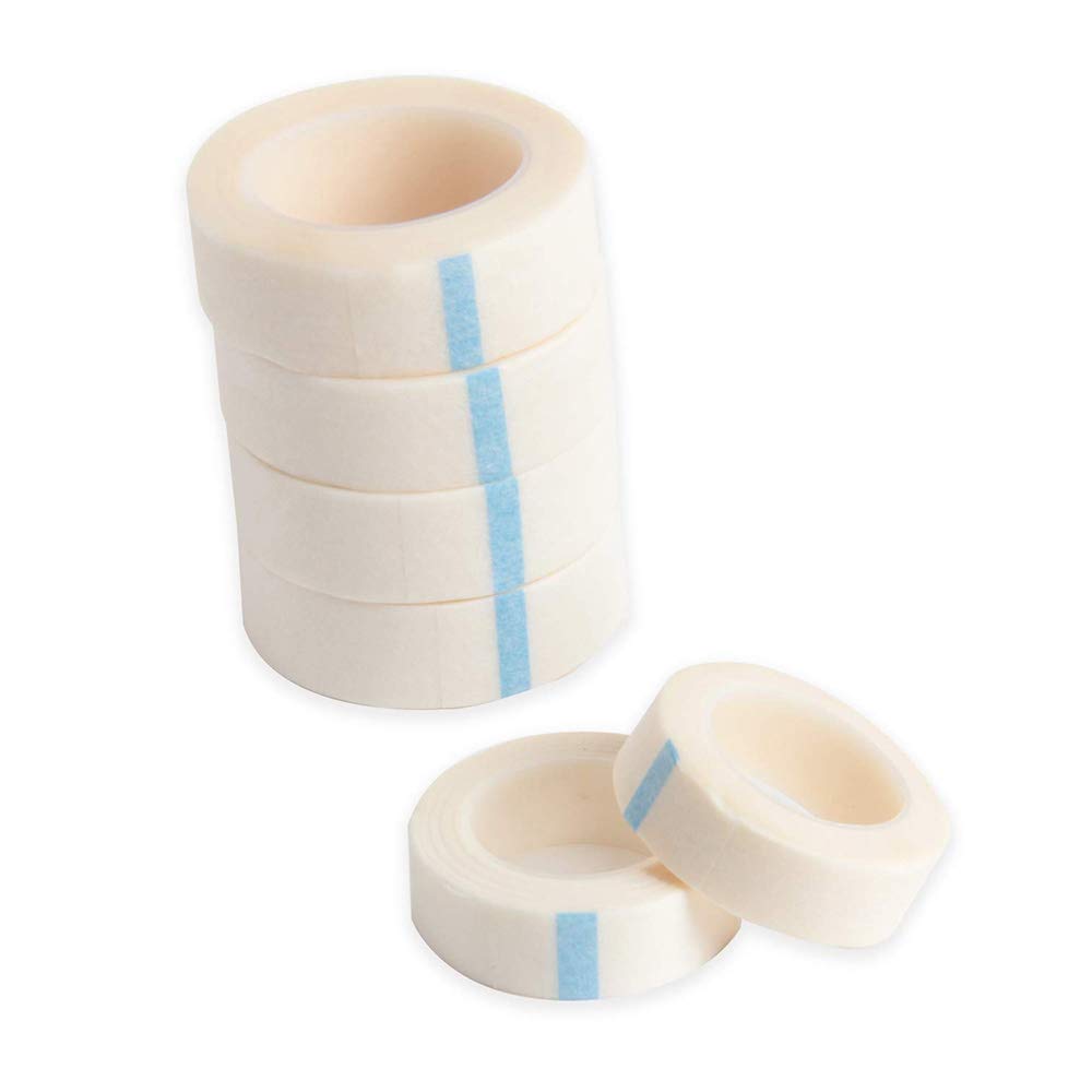 WJIASI Eyelash Tape Eyelash Extension Tape White Paper Fabric Eyelash Tape for Extension,6 Rolls