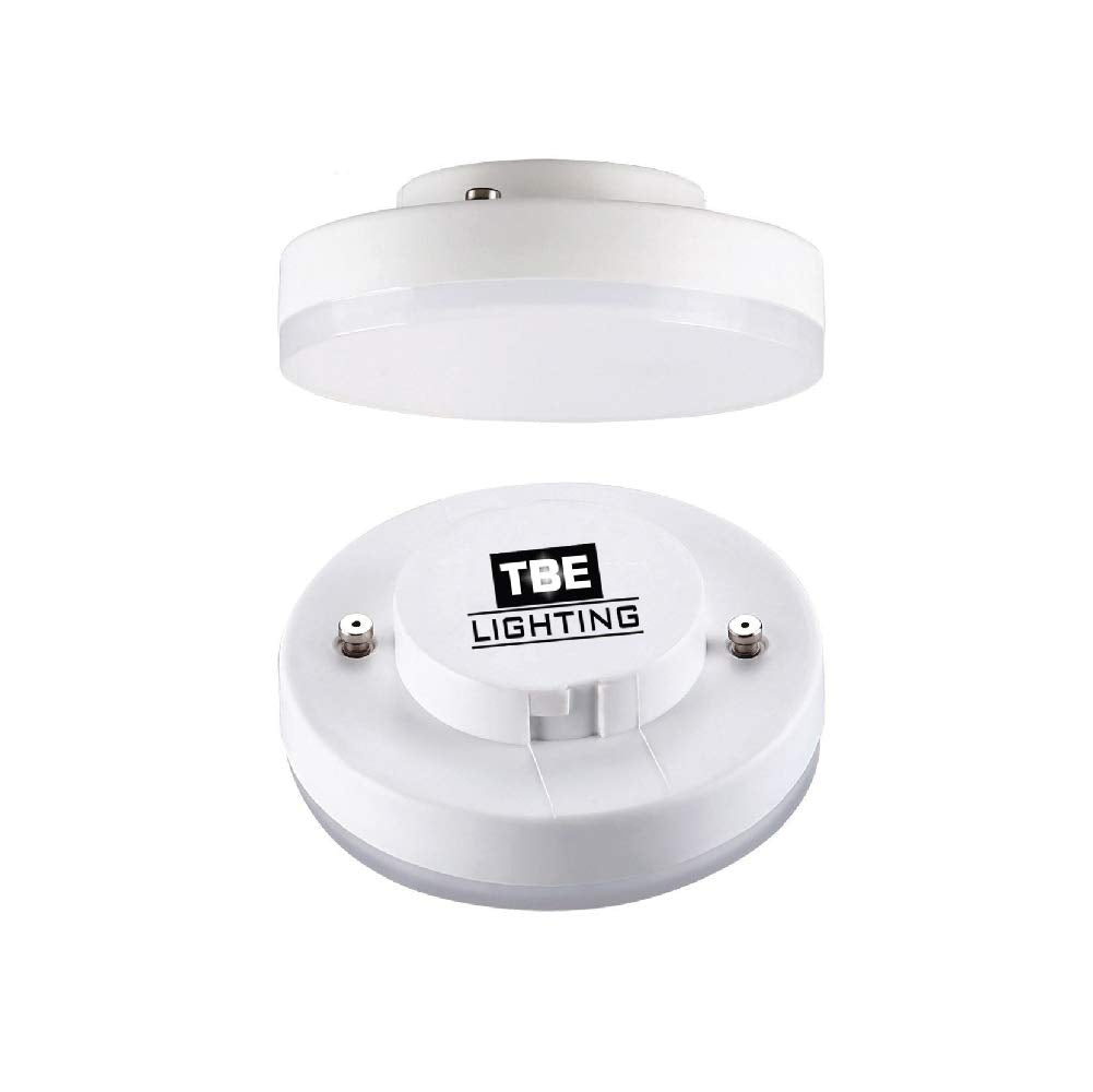 TBE Lighting LED GX53 5w Bulbs/Under Cabinet Disc Reflector/Not Dimmable / 120° Beam Angle/Warm White - 3000 Kelvin