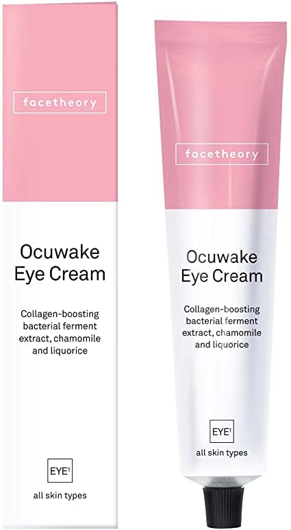 Facetheory Ocuwake Eye Cream | With Chamomile, Vitamin C and Liquorice | Strengthens & Firms Eye Contour | Reduces Eye Wrinkles and Eye Bags | Vegan & Cruelty-Free | Made in UK | 30ml