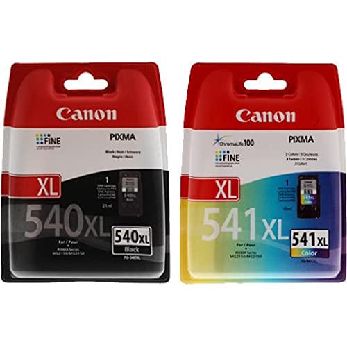 Canon PG-540 XL & CL-541XL Printer Ink Cartridges Combo Pack (Packaging May Vary)