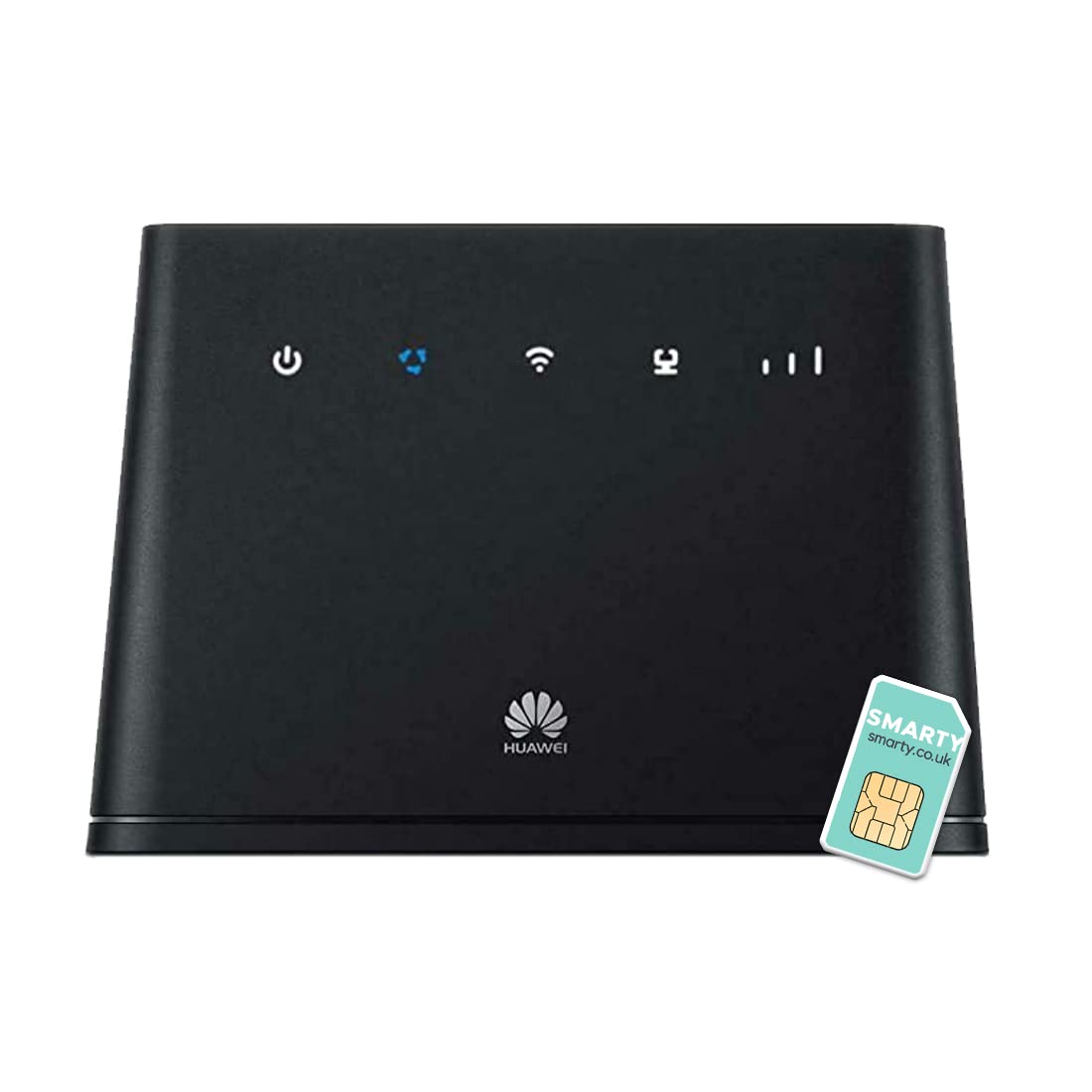 Huawei B311 2020-4G/ LTE 150 Mbps Mobile Wi-Fi Router, Unlocked to All Networks- Genuine UK Warranty stock with FREE SMARTY SIM Card- Black