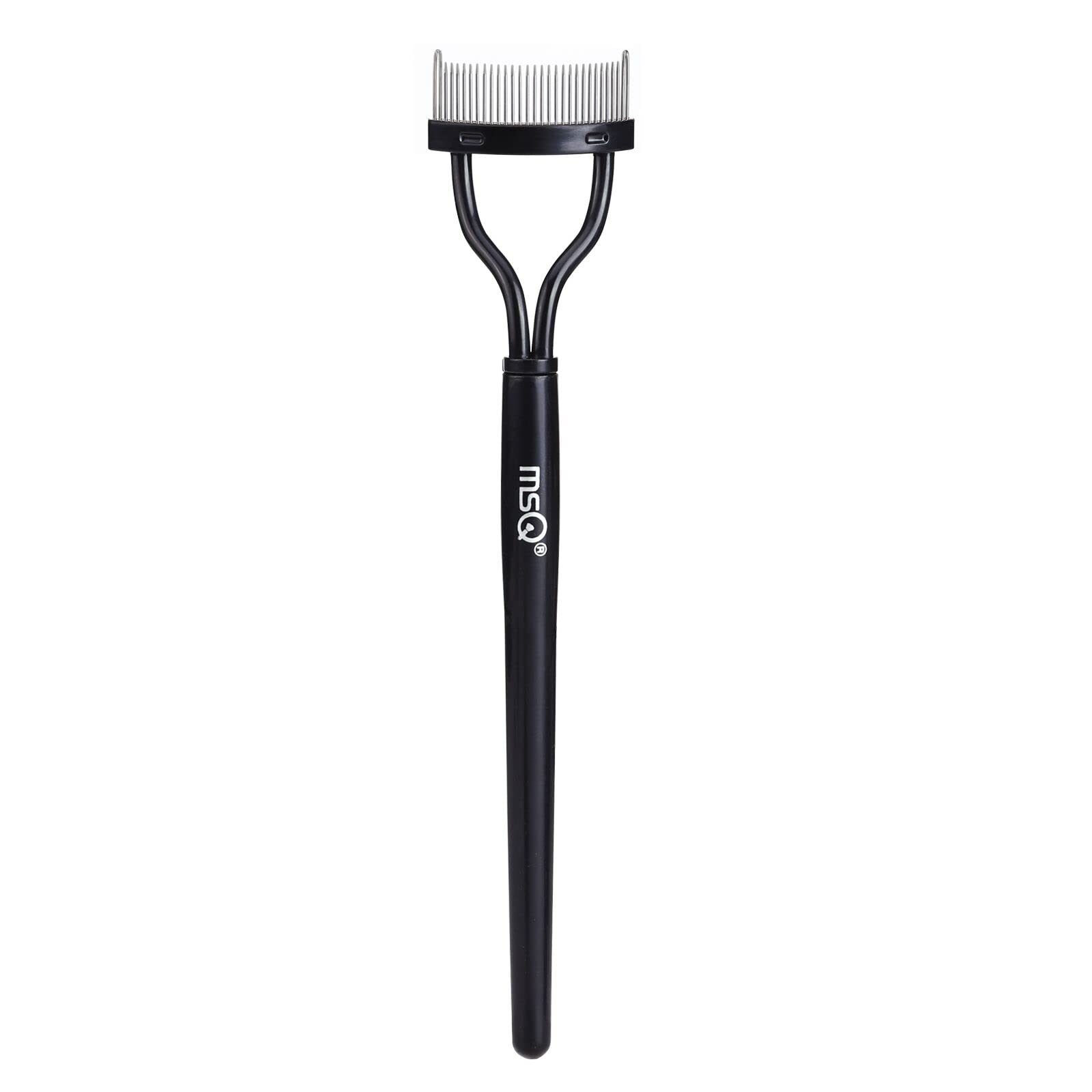 Eyelash Comb Curler Eyebrow Brush MSQ Eyelash Separator Mascara Applicator Eyelash Definer With Comb Cover Arc Designed Cosmetic Brushes Tool Black