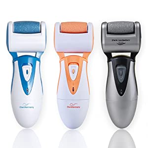 Electric Hard Skin Remover for Men by Own Harmony: USA's Best Rated Callus Remover- Rechargeable Pedicure Tools w 3 Coarse Rollers, Velvet-Smooth Foot Care- Professional Spa Pedi Feet File (USB Cord)