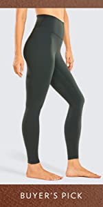 CRZ YOGA Women's Naked Feeling Capri Leggings 19'' / 21'' - High Waist Yoga Pants Crop Workout Gym Leggings