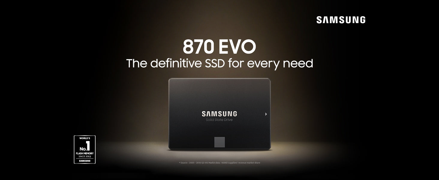 Samsung SSD 870 EVO, 500 GB, Form Factor 2.5”, Intelligent Turbo Write, Magician 6 Software, Black