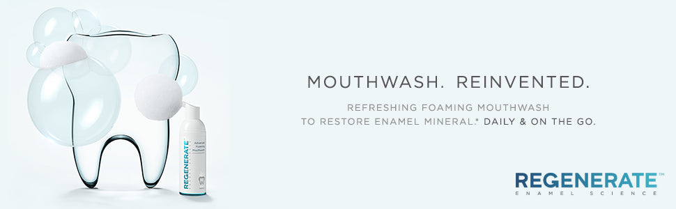 Regenerate Advanced Foaming Mouthwash, Transparent Blue, 50 millilitre
