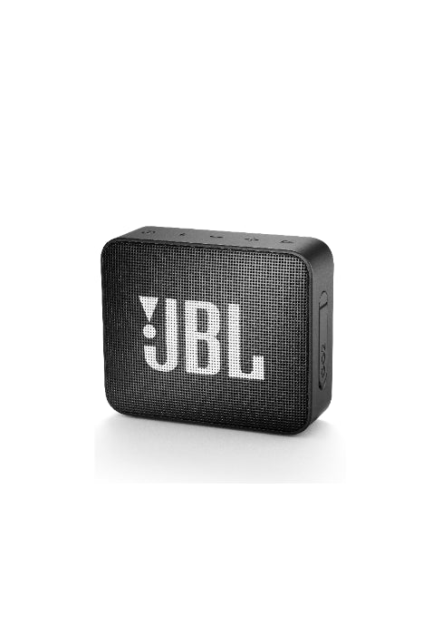 JBL GO 3 - Wireless Bluetooth portable speaker with integrated loop for travel with USB C charging cable, in black
