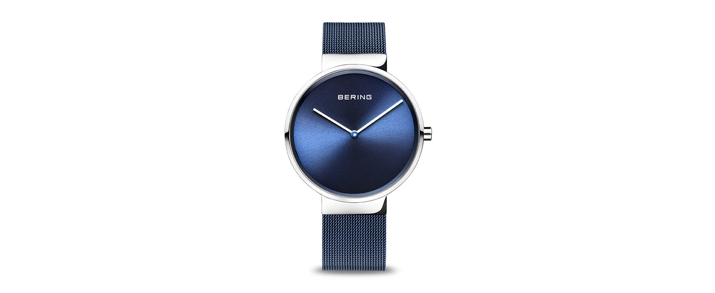 BERING Unisex Analogue Quartz Classic Collection Watch with Stainless Steel Strap & Sapphire Crystal