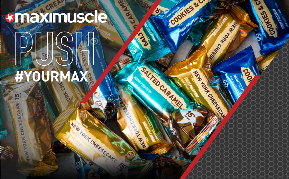 Maximuscle Protein Bars | High Fibre, Low Sugar | Under 175 Calories | Cinnamon Swirl, 12 x 45g